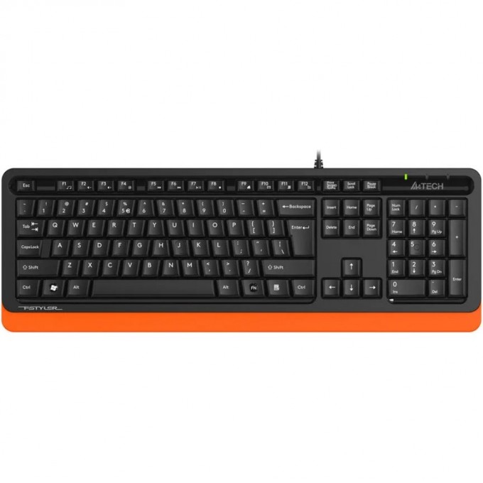 Клавиатура A4TECH BLOODY FSTYLER FKS10 USB черно-оранжевая FKS10 ORANGE Клавиатура A4TECH BLOODY FSTYLER FKS10 USB черно-оранжевая FKS10 ORANGE