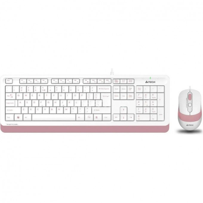 Клавиатура + мышь A4TECH BLOODY FSTYLER F1010 MULTIMEDIA USB розово-белые F1010 PINK Клавиатура + мышь A4TECH BLOODY FSTYLER F1010 MULTIMEDIA USB розово-белые F1010 PINK