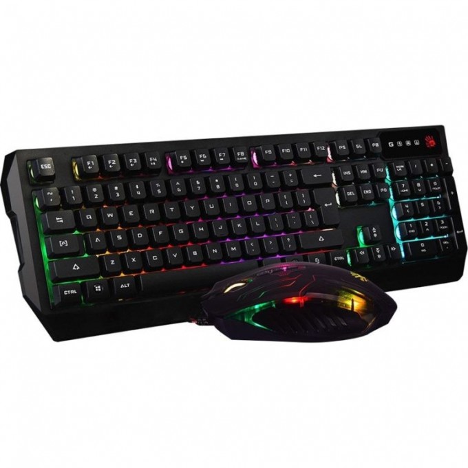 Клавиатура + мышь A4TECH BLOODY MULTIMEDIA NEON + Q50 USB LED черная Q1300 Клавиатура + мышь A4TECH BLOODY MULTIMEDIA NEON + Q50 USB LED черная Q1300