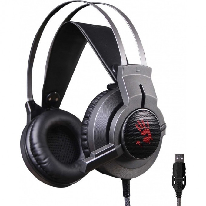 Наушники с микрофоном A4TECH BLOODY 1.8м мониторные оголовье черные G437 Наушники с микрофоном A4TECH BLOODY 1.8м мониторные оголовье черные G437