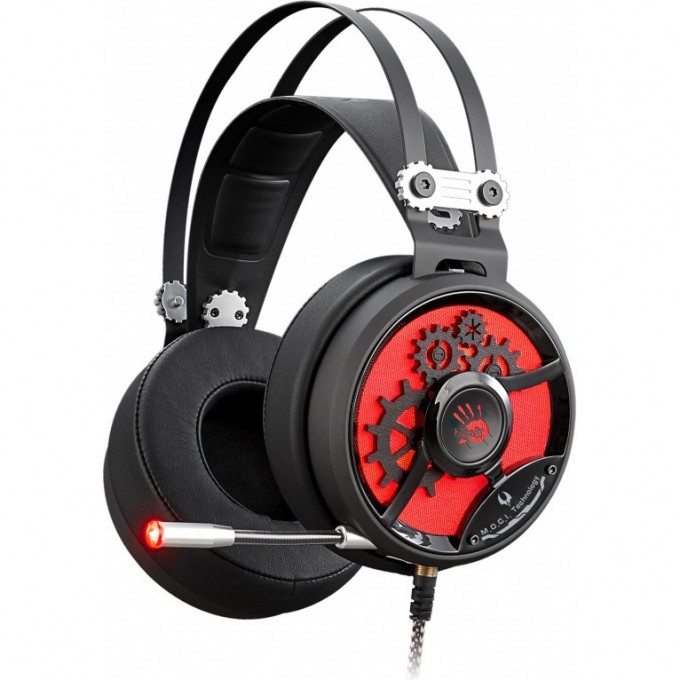 Наушники с микрофоном A4TECH BLOODY M660 1.2м мониторные оголовье черно-красные M660 B/R Наушники с микрофоном A4TECH BLOODY M660 1.2м мониторные оголовье черно-красные M660 B/R