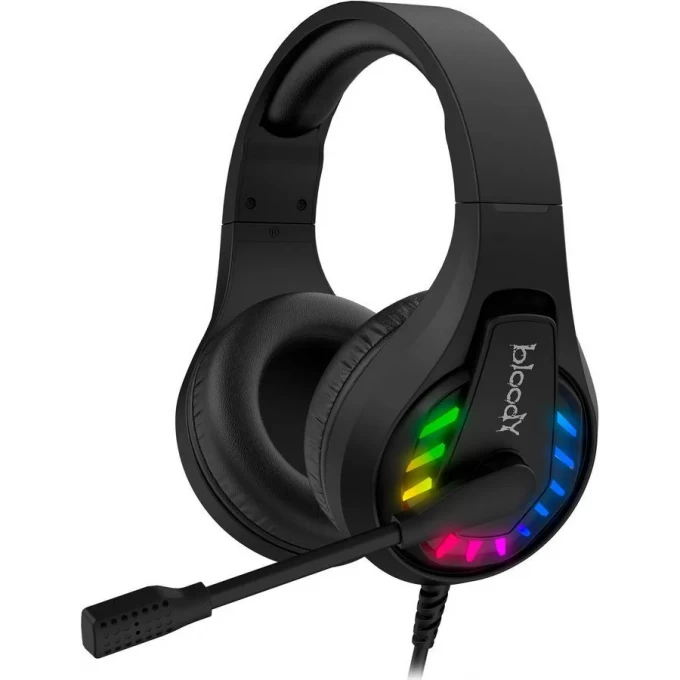 Наушники с микрофоном A4TECH BLOODY 2м накладные оголовье черный G230P
